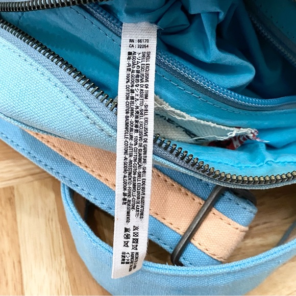 FREE PEOPLE We The Free Blue Canvas Convertible Crossbody Bag - Picture 11 of 16